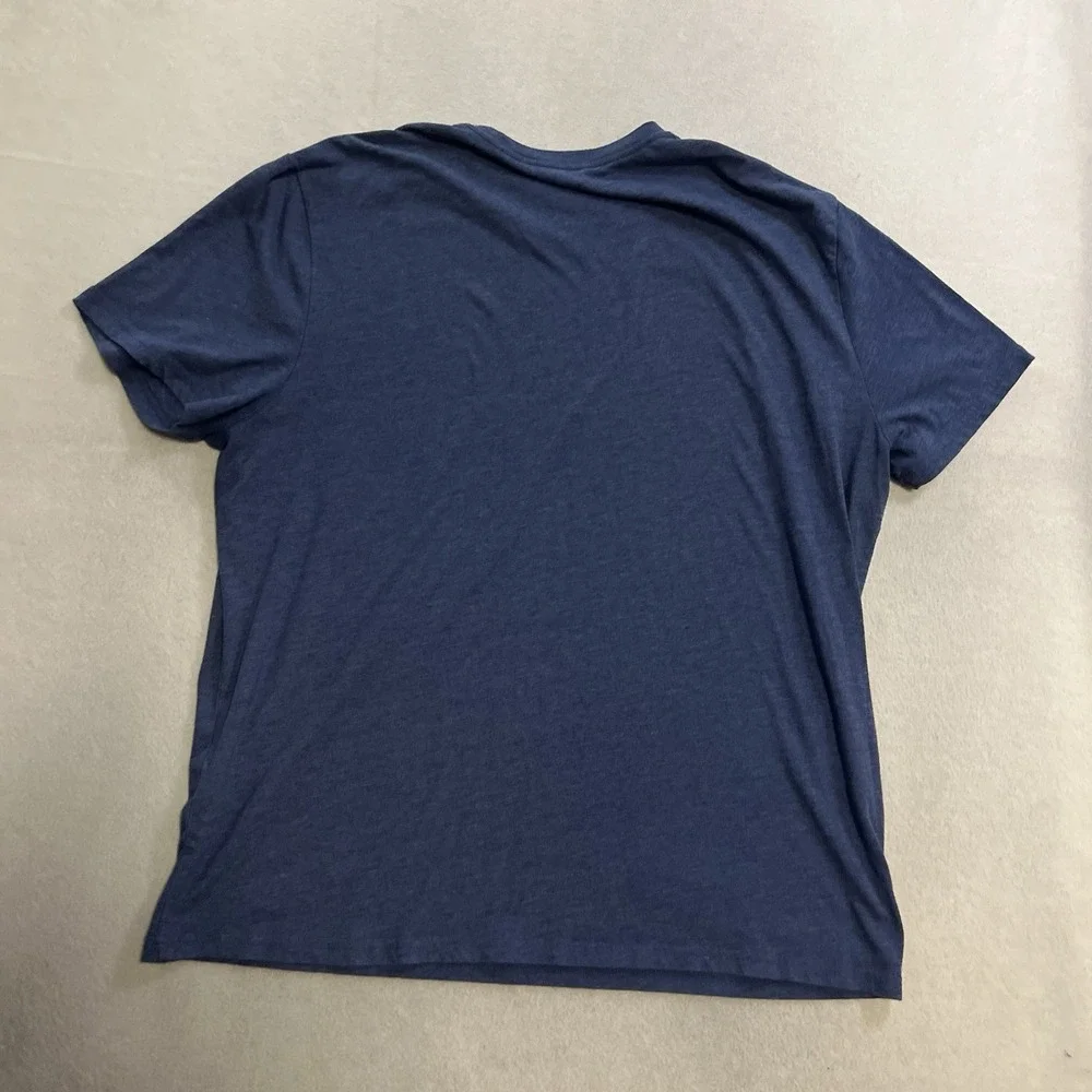 Lucky Brand T-Shirt Men's Size 2XL Blue Short Sleeve Graphic Print Los Angeles